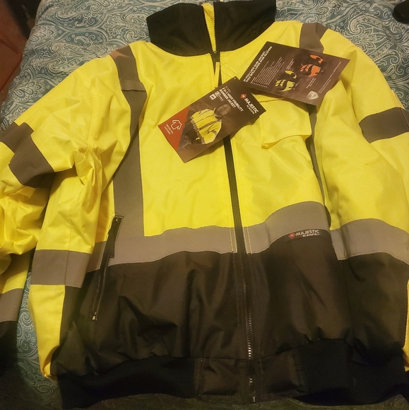 High Viz winter work coat - Picture 2 of 2
